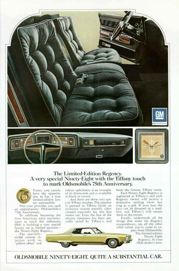1972 Oldsmobile Auto Advertising